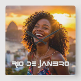 RIO DE JANEIRO スクエア壁時計