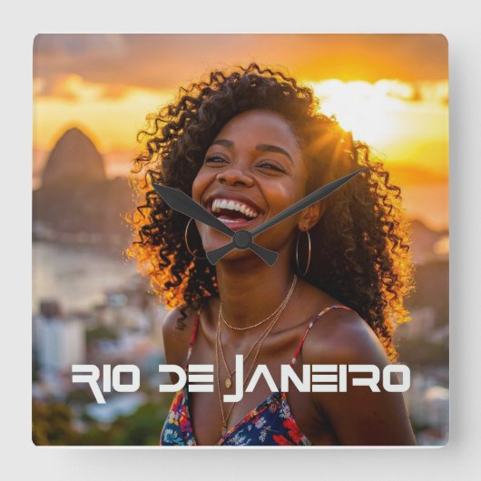 RIO DE JANEIRO スクエア壁時計 (正面)