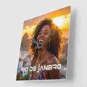 RIO DE JANEIRO スクエア壁時計 (傾斜)