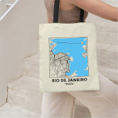 Rio de Janeiro, Brazil City Map Tote Bag トートバッグ