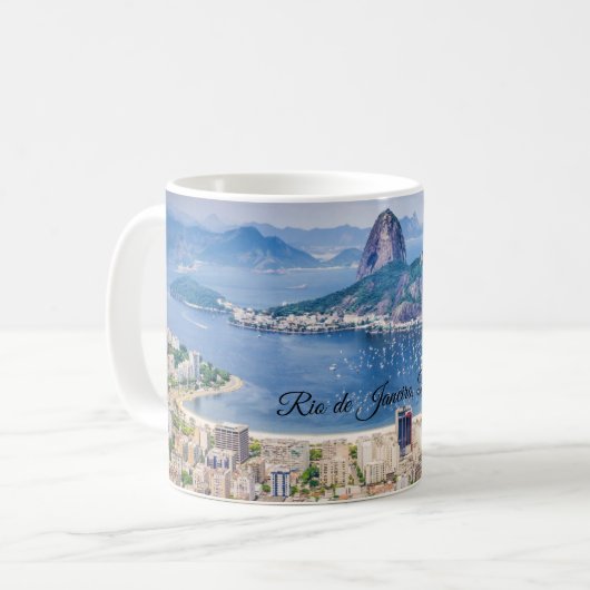 Rio de Janeiro, Brazil cityscape コーヒーマグカップ (正面左)