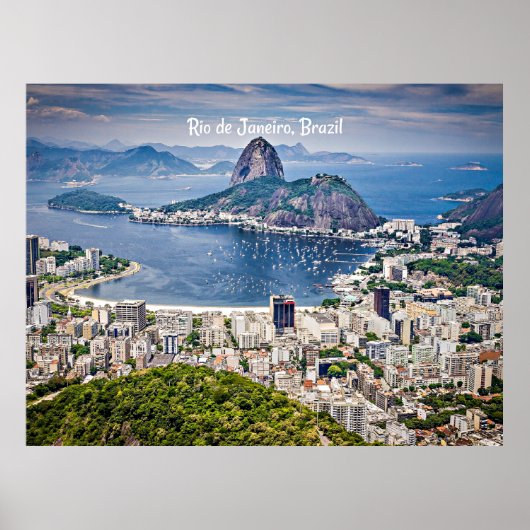 Rio de Janeiro, Brazil cityscape ポスター (正面)