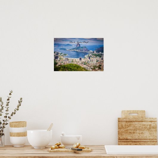 Rio de Janeiro, Brazil cityscape ポスター (キッチン)