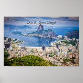 Rio de Janeiro, Brazil cityscape ポスター (正面)