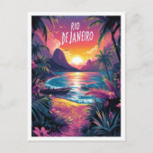 Rio de Janeiro Brazil Vintage Travel ポストカード (正面)