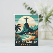 Rio de Janeiro Brazil Vintage Travel ポストカード (スタンド正面)
