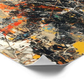 Rio de Janeiro Christ the Redeemer Abstract Drip ポスター (角)