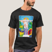Rio de Janeiro Cristo Redentor Brazil Skyline Silh Tシャツ (正面)