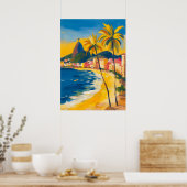 Rio de Janeiro Fauvist Christ the Redeemer, Brazil ポスター (キッチン)