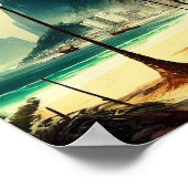 Rio de Janeiro、Palm Trees Wall Artポスター ポスター (角)