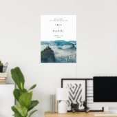 Rio de Janeiro Skyline Wedding Welcome Sign ポスター (ホームオフィス)