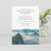 Rio de Janeiro Watercolor Bachelorette Weekend 招待状 (スタンド正面)