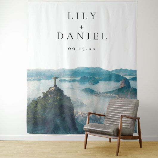 Rio de Janeiro Wedding Photo Backdrop タペストリー (インサイチュ)