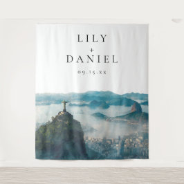 Rio de Janeiro Wedding Photo Backdrop タペストリー
