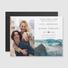 Rio de Janeiro Wedding Photo Save The Date マグネット招待状
