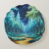 Río de Oro en Bosque de Fantasía ラウンドクッション (裏面)