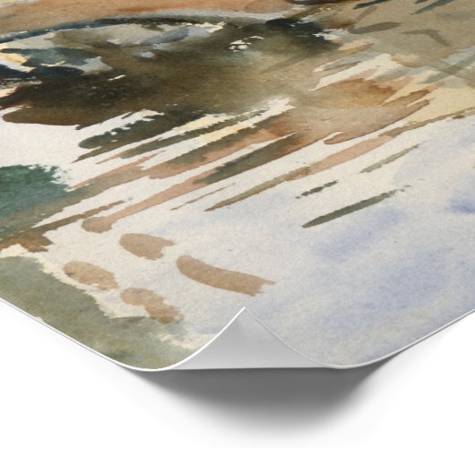 Rio dei Mendicanti, Venice by John Singer Sargent ポスター (角)