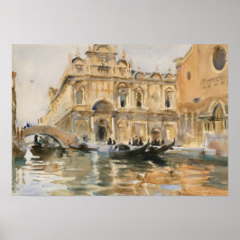 Rio dei Mendicanti, Venice by John Singer Sargent ポスター