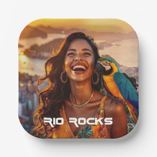 RIO ROCKS - リオデジャネイロ - ブラジル ペーパープレート (正面)