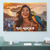 RIO ROCKS - LOVE FROM LATIN AMERICA 横断幕 (トレードショー)