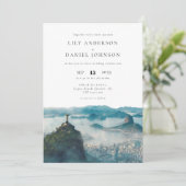 Rio Skyline Brazil Destination Photo Wedding 招待状 (スタンド正面)