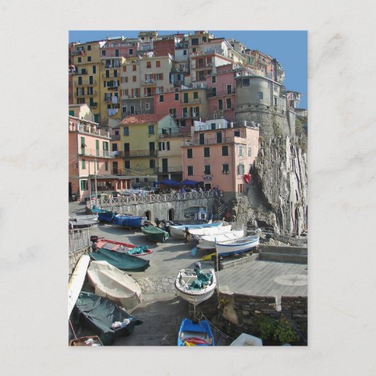 Riomaggioreの村イタリアCinque Terre ポストカード (正面)