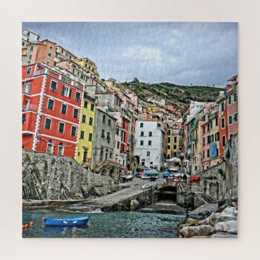 Riomaggiore，イタリア – Cinque Terre - 20x20 - 676 pc ジグソーパズル (縦)