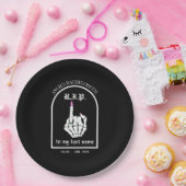 RIPから姓へのバチェロレッテ紙プレート ペーパープレート (パーティー)