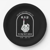 RIPから姓へのバチェロレッテ紙プレート ペーパープレート (正面)