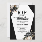 RIPから私の20代のフローラ30歳の誕生日パーティー 招待状 (正面)