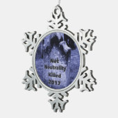 RIPネット中立墓石 スノーフレークピューターオーナメント (右)