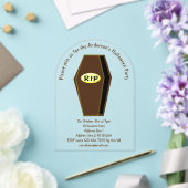 RIPハロウィンの棺のドームカスタム アクリル招待状 (インサイチュ (ウェディング))