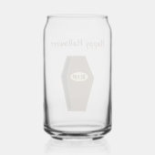 RIPハロウィンの棺のドームカスタム ガラス缶 (裏面)