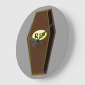 『RIPハロウィン棺』 ラージ壁時計 (傾斜)