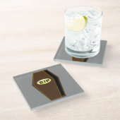 RIPハロウィーンのドゥームの棺 ガラスコースター (アングル)