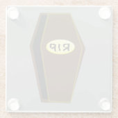 RIPハロウィーンのドゥームの棺 ガラスコースター (裏面)