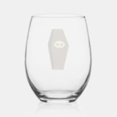 RIPハロウィーンのドゥームの棺 ステムなしワイングラス (裏面)