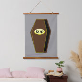 RIPハロウィーンのドゥームの棺 吊り下げ型タペストリー (寝室)