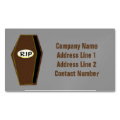 RIPハロウィーンのドームの棺パーソナライズされた マグネット名刺 (正面)