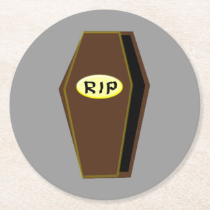 RIPハロウィーンの棺のドゥーム紙コースター ラウンドペーパーコースター
