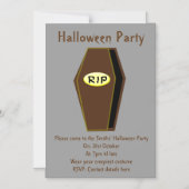 RIPハロウィーン棺のドゥームパーティー招待状 マグネット招待状 (正面)