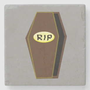 RIPハロウィーン棺のドームストーンのコースター ストーンコースター