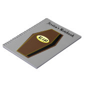 RIPハロウィーン棺のDoomカスタマイズ可能なノートブック ノートブック (左側)