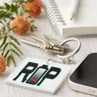 RIPバッテリアクリルキーチェーン キーホルダー