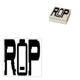 RIPバッテリウッドアートスタンプ ラバースタンプ
