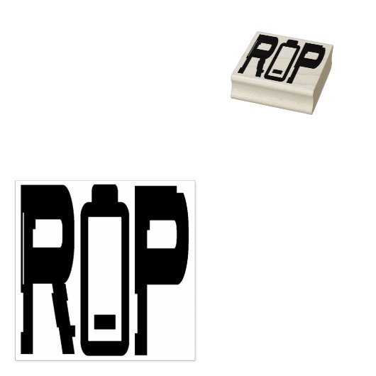 RIPバッテリウッドアートスタンプ ラバースタンプ (押印)