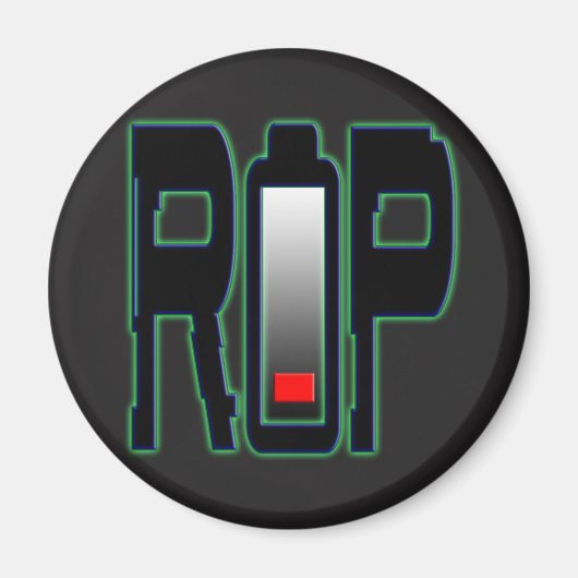 RIPバッテリ円磁石 マグネット (正面)