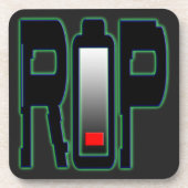 RIPバッテリ懸命プラスチックコースター コースター (正面)