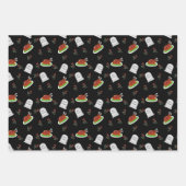 RIP七面鳥クリスマスラッピング紙セット ラッピングペーパーシート (正面3)