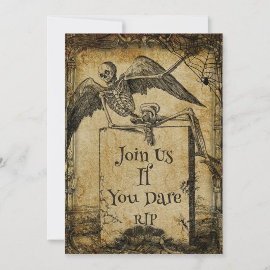 RIP不気味なハローウィンパーティ招待状 招待状 (正面)